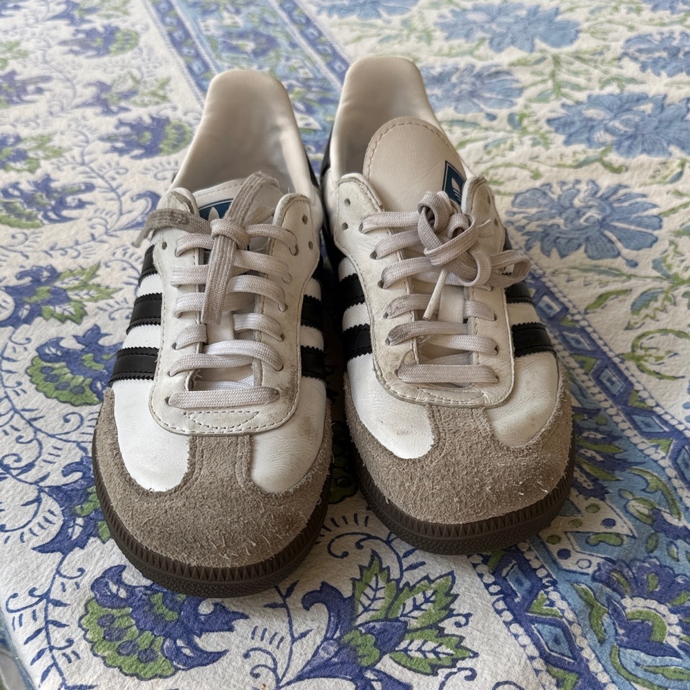 Adidas Samba Kids Sneakers - White, Black, and Gray